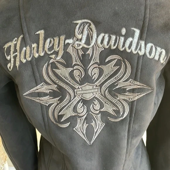 Harley Davidson Suede Faux Fir Jacket